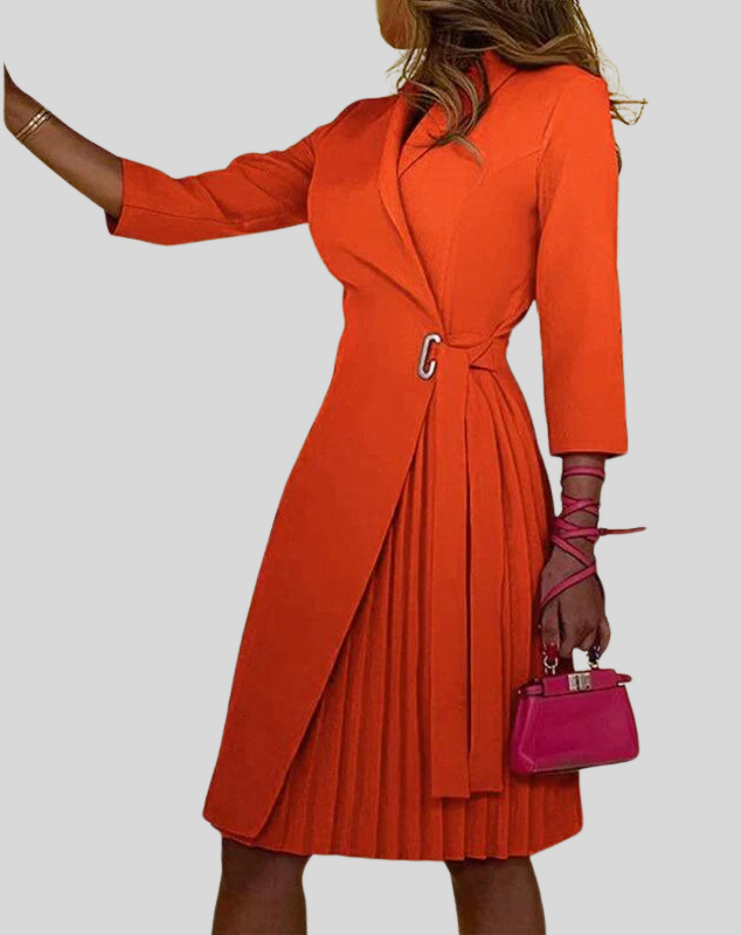 Colorful Belted Women's Shift Dress