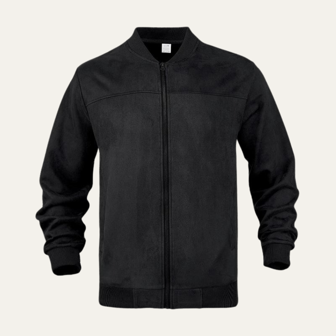 VogeLuxe | Men’s Textured Zip Up Casual Bomber Jacket