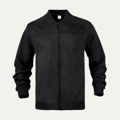 VogeLuxe | Men’s Textured Zip Up Casual Bomber Jacket