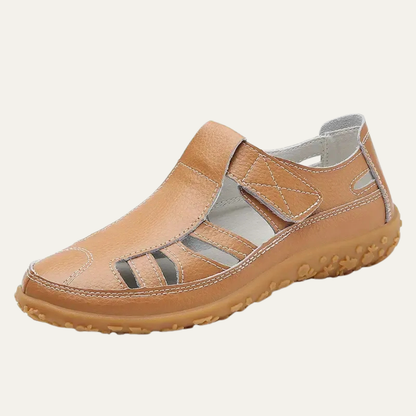 VogeLuxe | Women’s Closed Toe Caged Comfort Flat Shoe