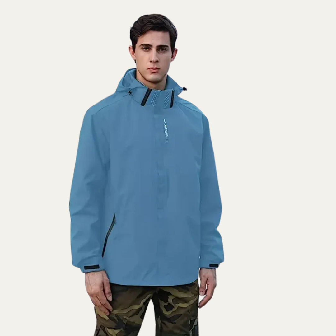 VogeLuxe | Men’s Waterproof Windproof High Neck Outdoor Shell Jacket