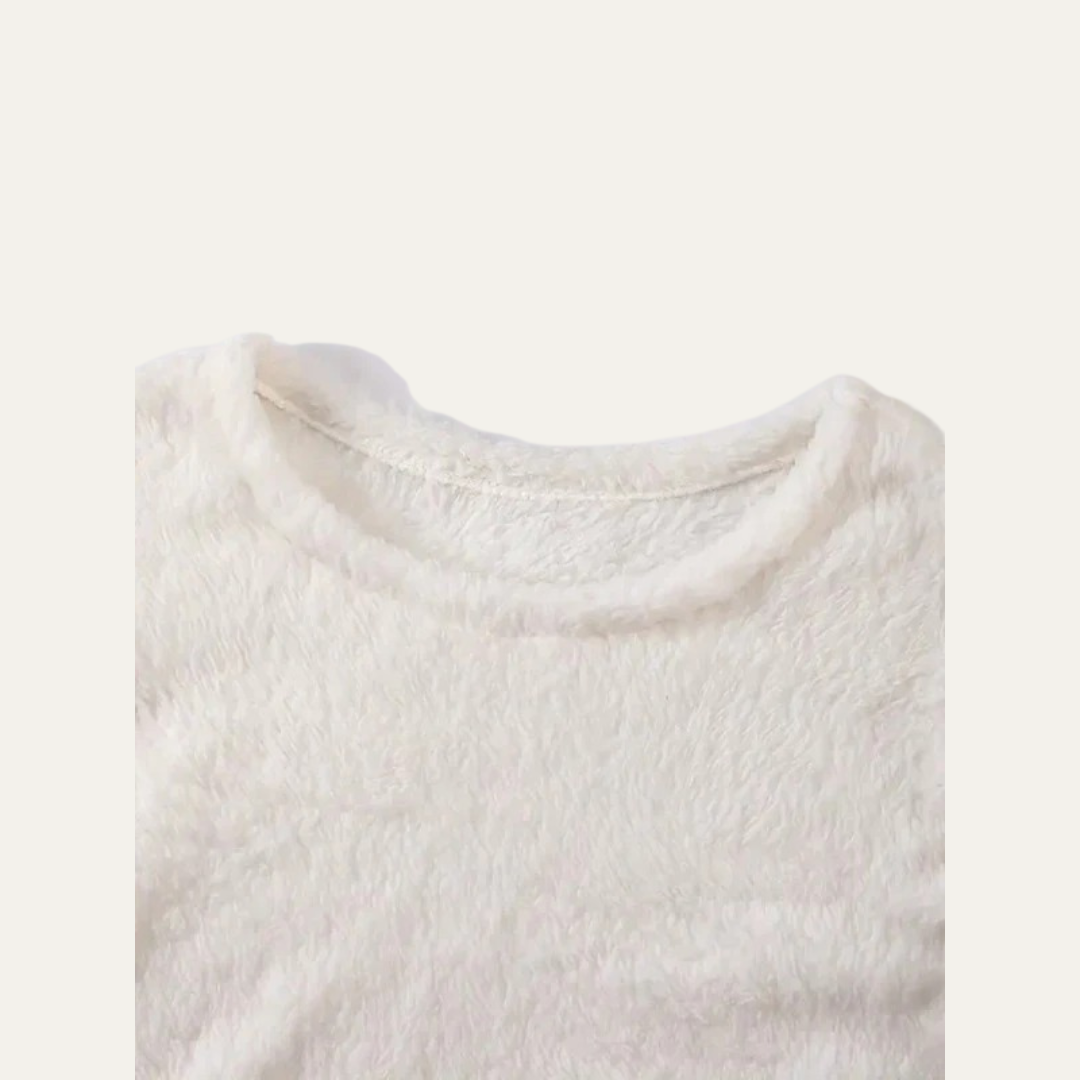 VogeLuxe | Women’s Fuzzy Christmas Tree Sherpa Lounge Top