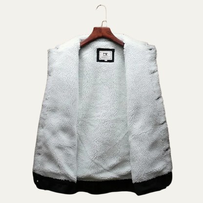 VogeLuxe | Men’s Winter Shearling Lined Denim Trucker Jacket