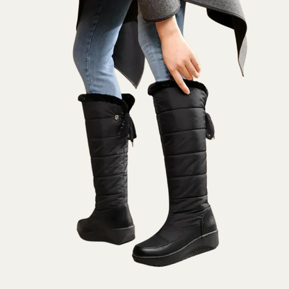 VogeLuxe | Women’s Puffy Winter Boots with Faux Fur Collar