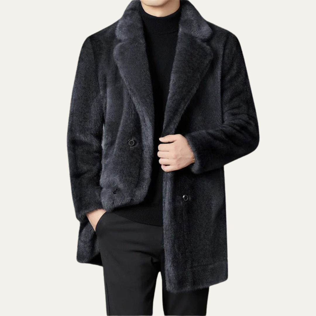 VogeLuxe | Men’s Luxurious Faux Fur Coat