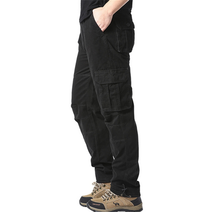 Relaxed Fit Cargo Pants for Men with Elastic Waist