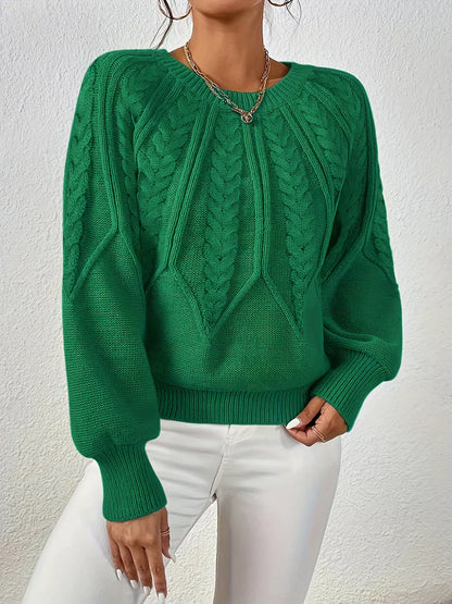 Soft Cable Knit Women's Raglan Sweater