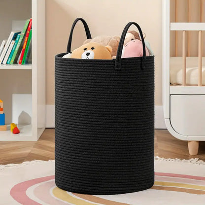 Big Wicker Laundry Basket with Handles