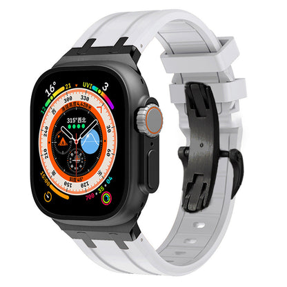 Durable Silicone Strap for Apple Watch with Metal Adapter