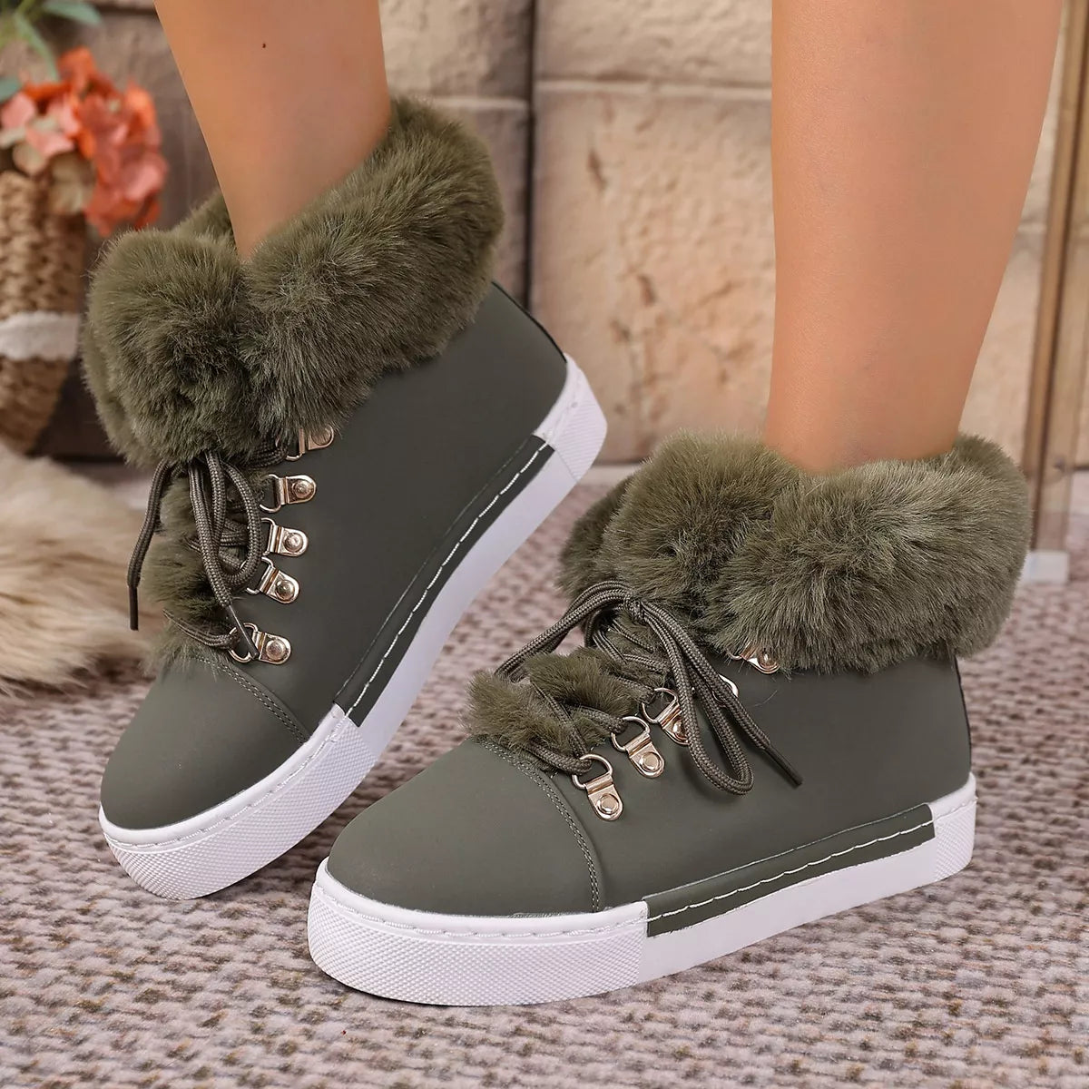 Tall Block Heel Ankle Boots