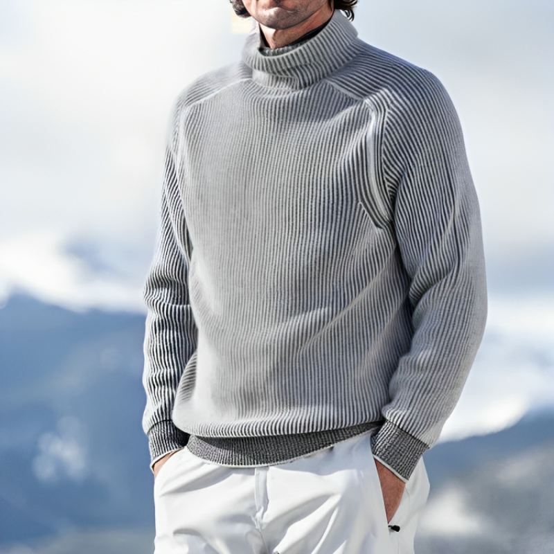 Cozy Men's Winter Turtleneck Sweater - VogeLuxe