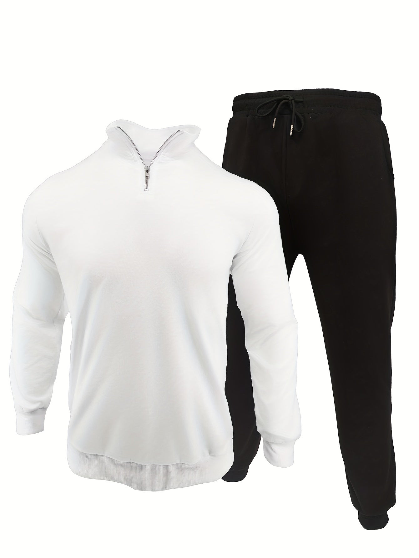 Relaxed Fit Sports Tracksuit Set for Men - BritishElegance