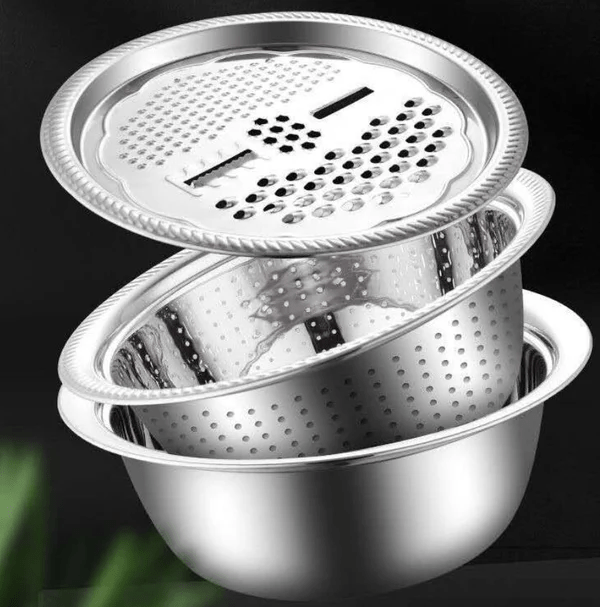 3-in-1 Stainless Steel Kitchen Sink Set - VogeLuxe