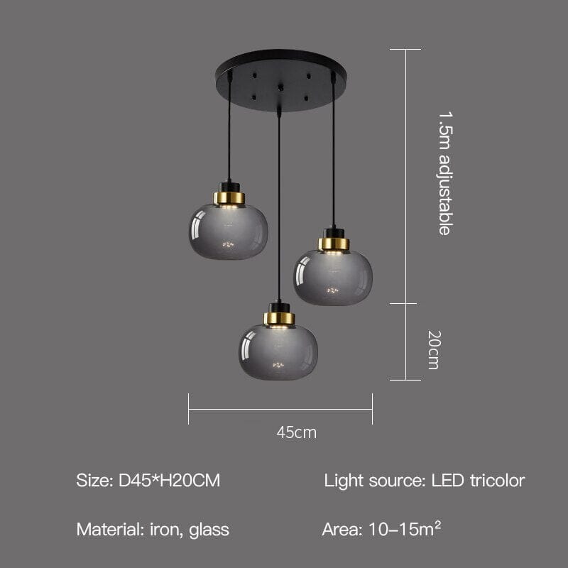 Clear Hanging Glass Pendant Lamp