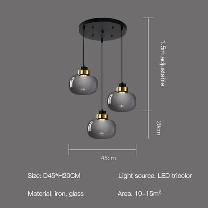 Clear Hanging Glass Pendant Lamp