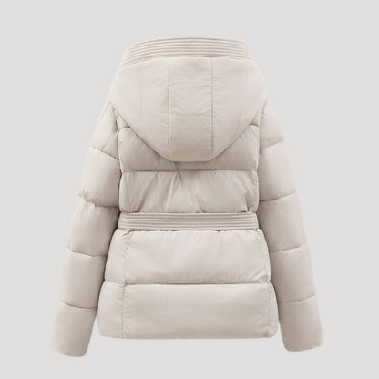VogeLuxe | Women’s Belted Quilted Hooded Puffer Jacket