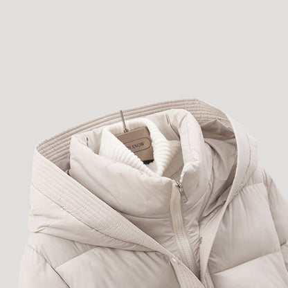 VogeLuxe | Women’s Belted Quilted Hooded Puffer Jacket