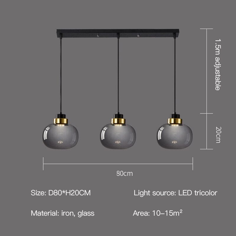 Clear Hanging Glass Pendant Lamp