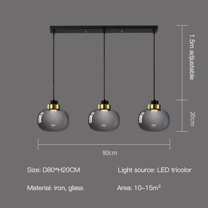 Clear Hanging Glass Pendant Lamp
