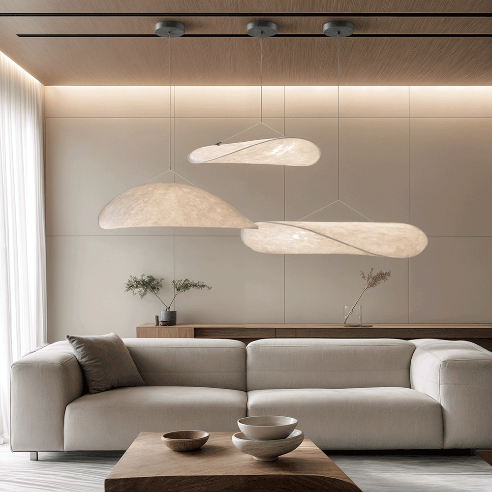 Luxury Silk Leaf Crystal LED Chandelier With Soft Glow - VogeLuxe