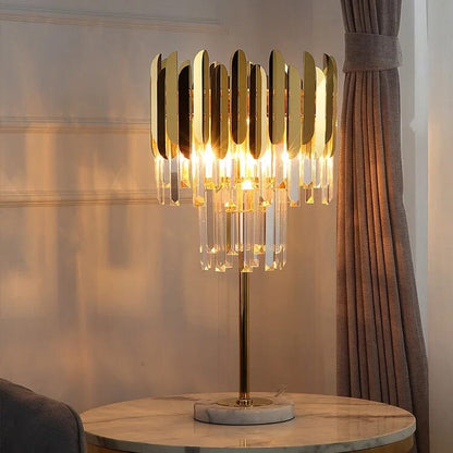 Luxurious Glass Floor and Desk Lamp