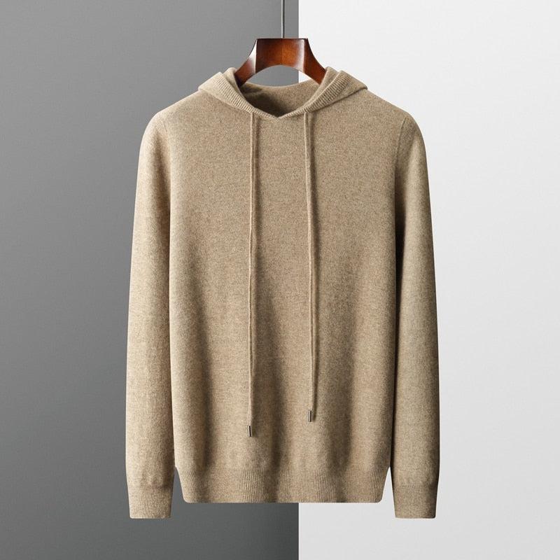 Simple Men's Pullover Hoodie with Adjustable Drawstring - VogeLuxe