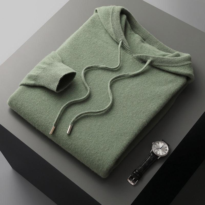 Simple Men's Pullover Hoodie with Adjustable Drawstring