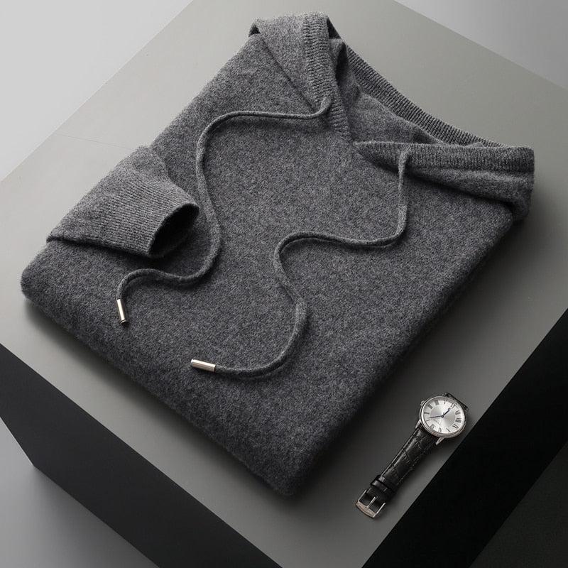 Simple Men's Pullover Hoodie with Adjustable Drawstring