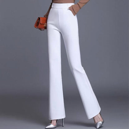 Fitted High Waisted Wide Leg Women's Pants - VogeLuxe