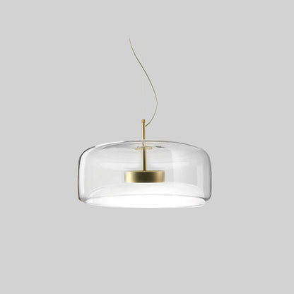 Vintage Gold Pendant Lamp Amber Glass Lighting
