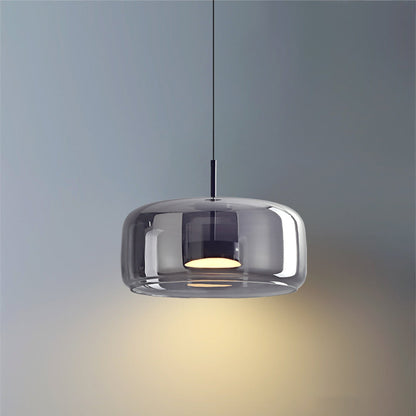 Vintage Gold Pendant Lamp with Warm Amber Shade - VogeLuxe