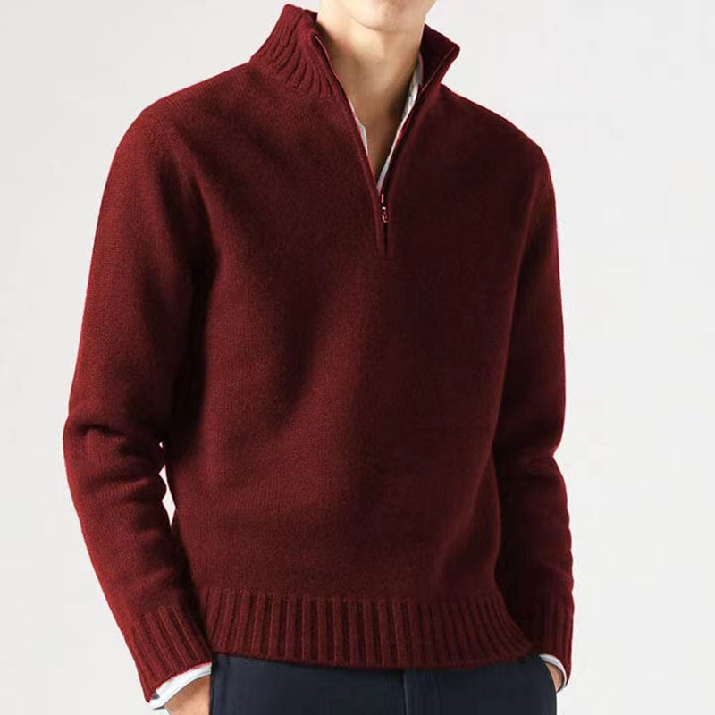 Cozy Men's Winter Quarter Zip Jumper Sweater