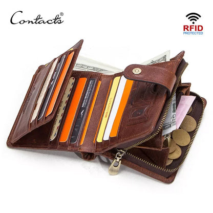 Real Leather Blocking Wallet - BritishElegance