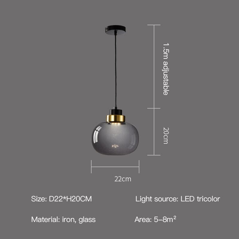 Clear Hanging Glass Pendant Lamp