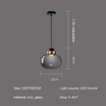 Clear Hanging Glass Pendant Lamp