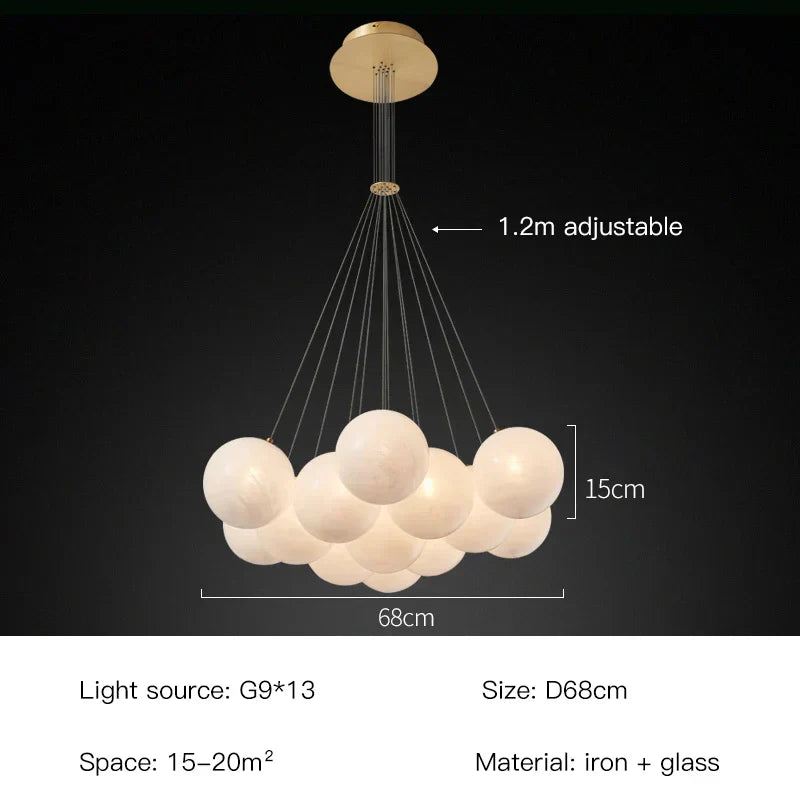 Elegant Glass Ball Ceiling Light