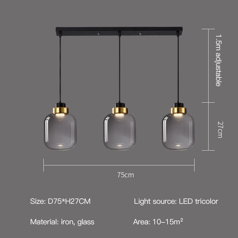 Clear Hanging Glass Pendant Lamp