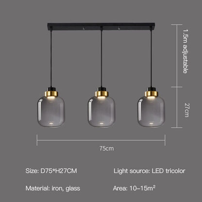 Clear Hanging Glass Pendant Lamp