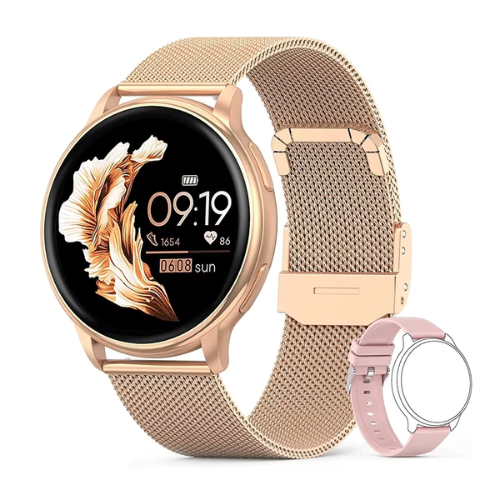Slim Ladies Smart Watch with Metal Strap - VogeLuxe