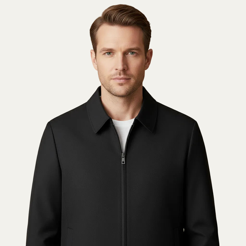 Adolfo Conti Men’s Classic Windbreaker – Lightweight Water-Resistant Jacket 1