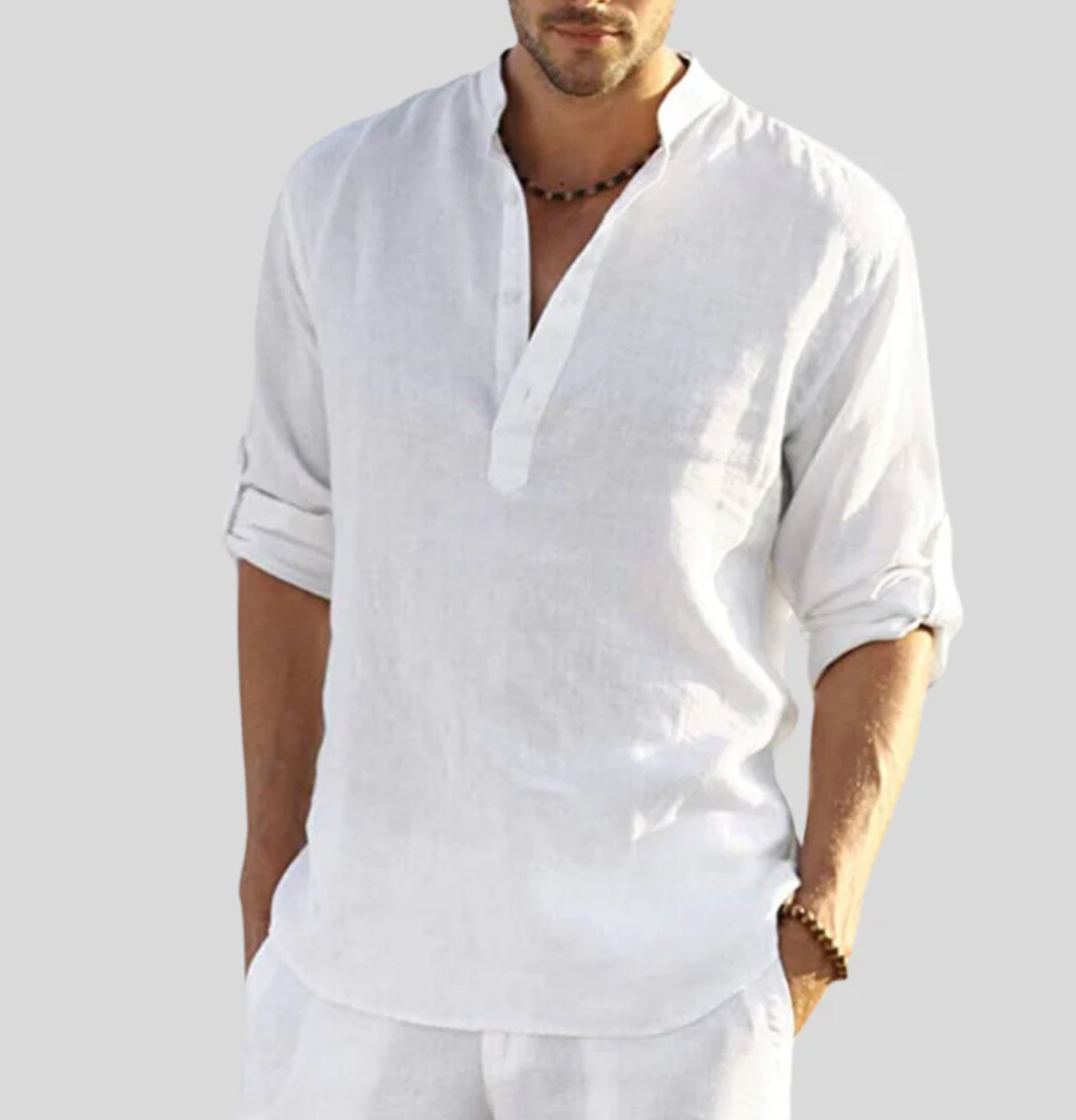 Classic Linen Shirt for Men Lightweight and Breathable - VogeLuxe
