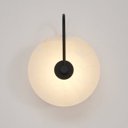 Modern White LED Wall Sconce with Black Accent