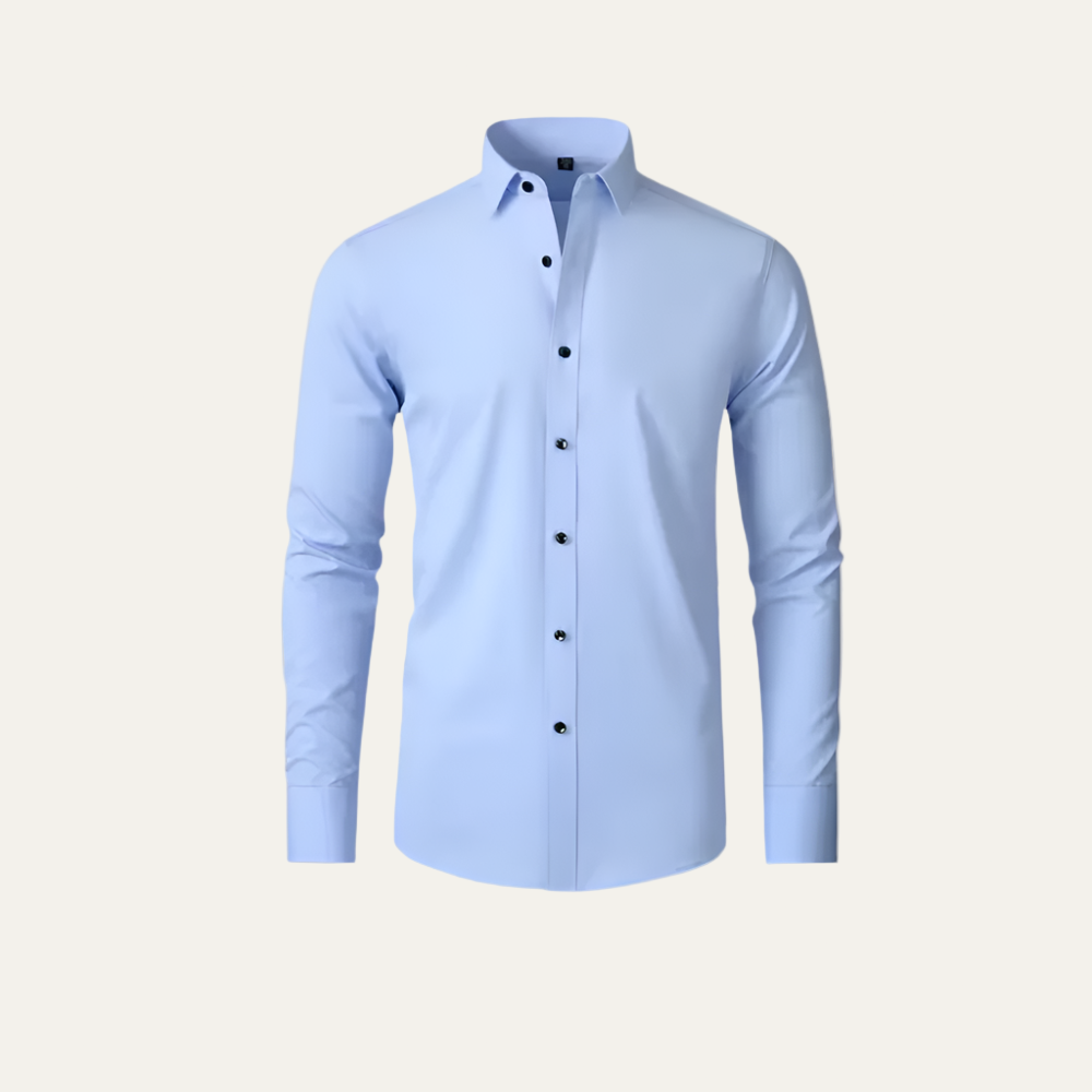 VogeLuxe | Men’s Tailored Stretch Button Front Dress Shirt