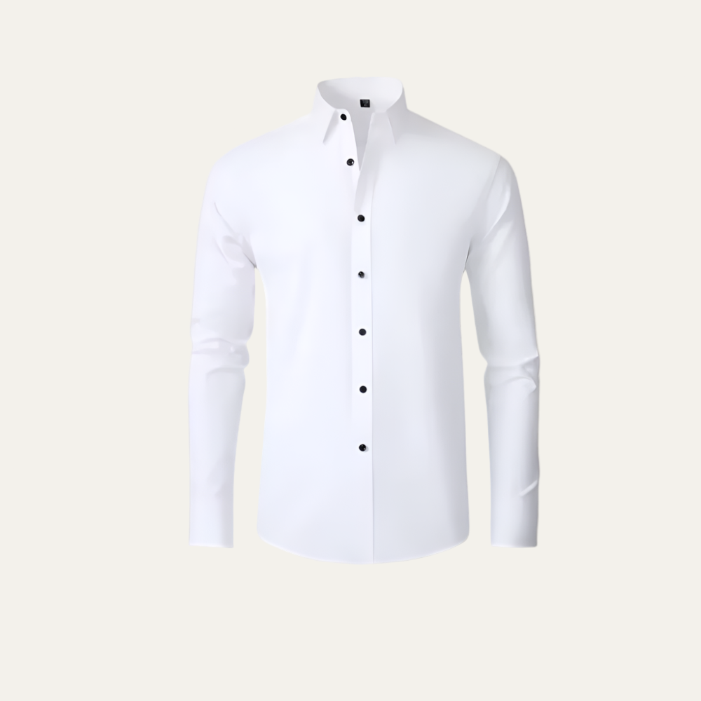 VogeLuxe | Men’s Tailored Stretch Button Front Dress Shirt