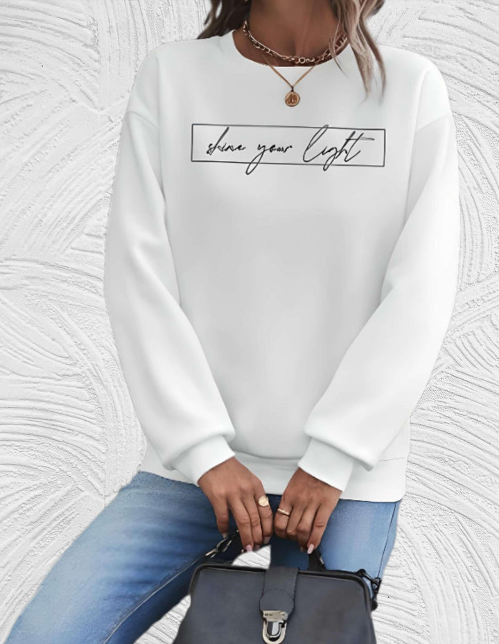 Cozy Women's Winter Sweater with Inspirational Quote - VogeLuxe