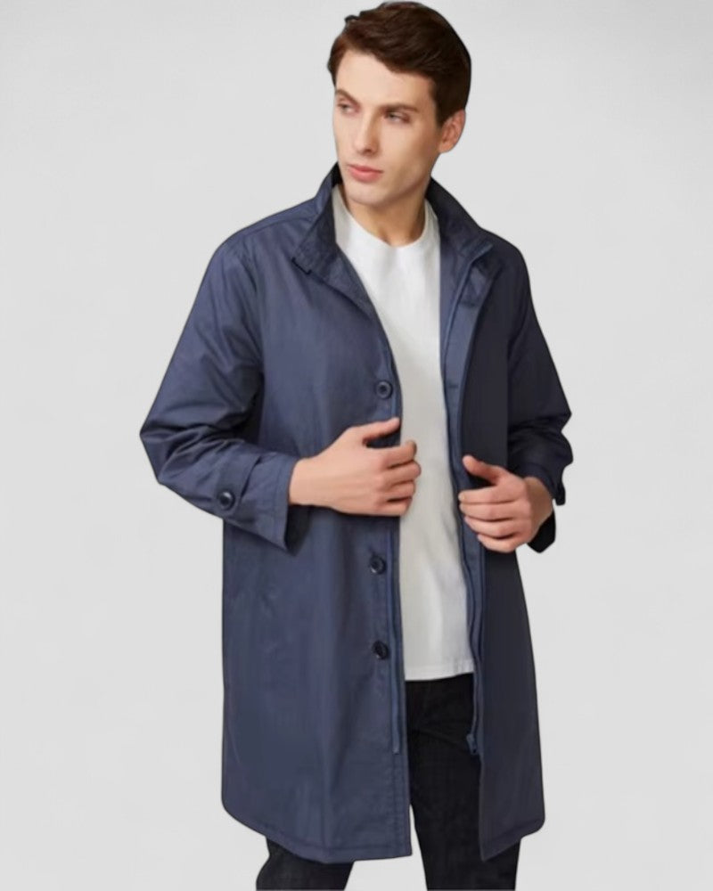 VogeLuxe | Men’s Minimalist Button-Front Coat