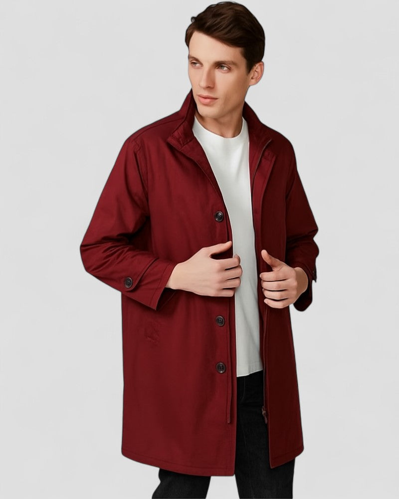 VogeLuxe | Men’s Minimalist Button-Front Coat