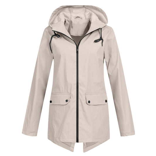 Waterproof Women's Hooded Jacket For Outdoor Use - VogeLuxe