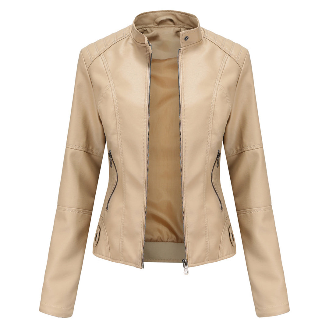 Edgy Women's Leather Motorcycle Jacket