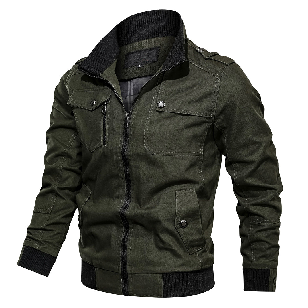 Rugged Military Style Jacket for Men - VogeLuxe